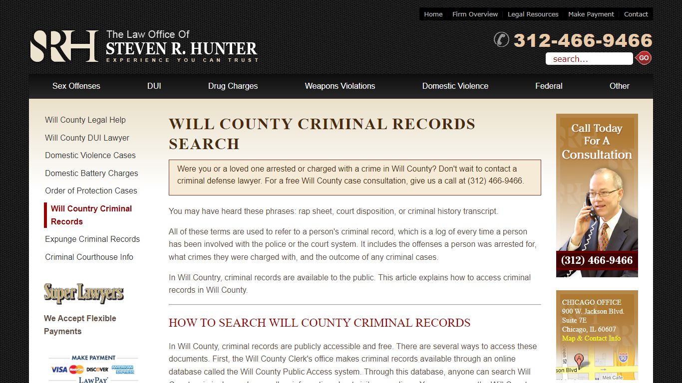 Will County Criminal Records Search - srhunterlaw.com